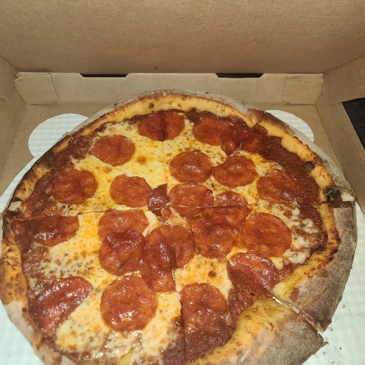 Pepperoni Pizza with Thick Crust
