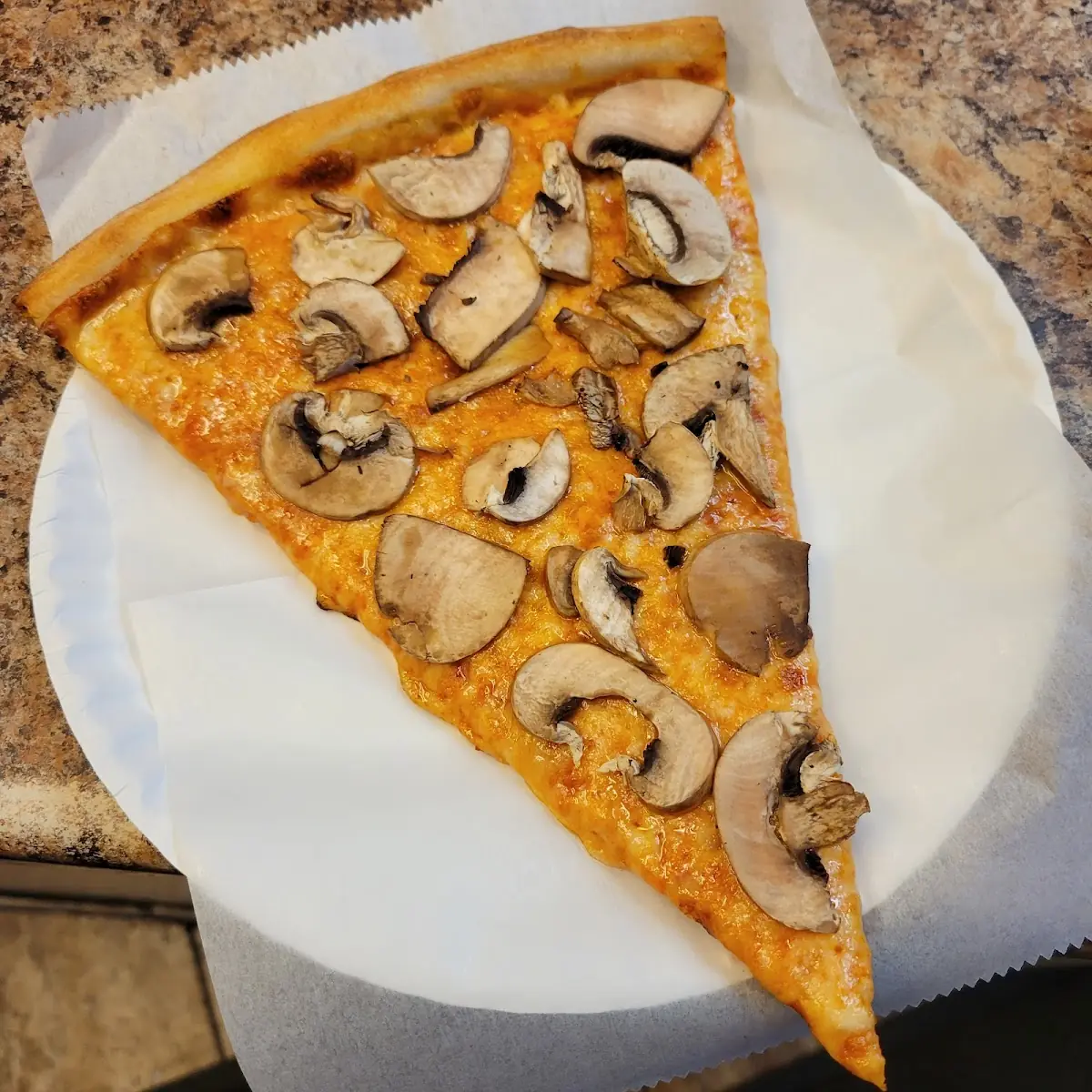 Mushroom Pizza by the Slice