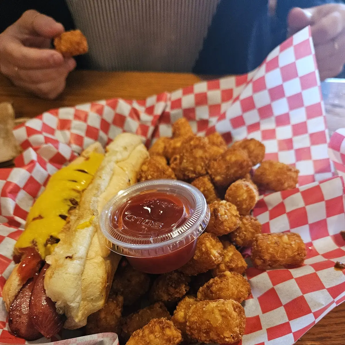 Hot Dog with Tots