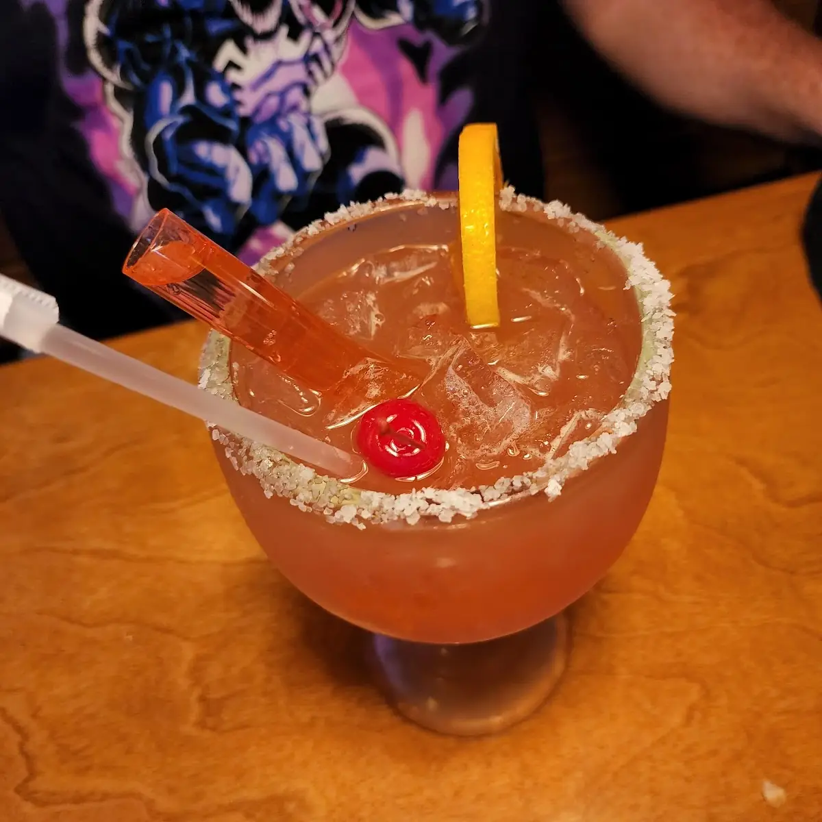 Strawberry Margarita with Patron Kicker