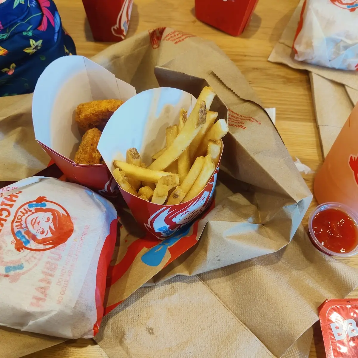 Chicken Burger and Fries