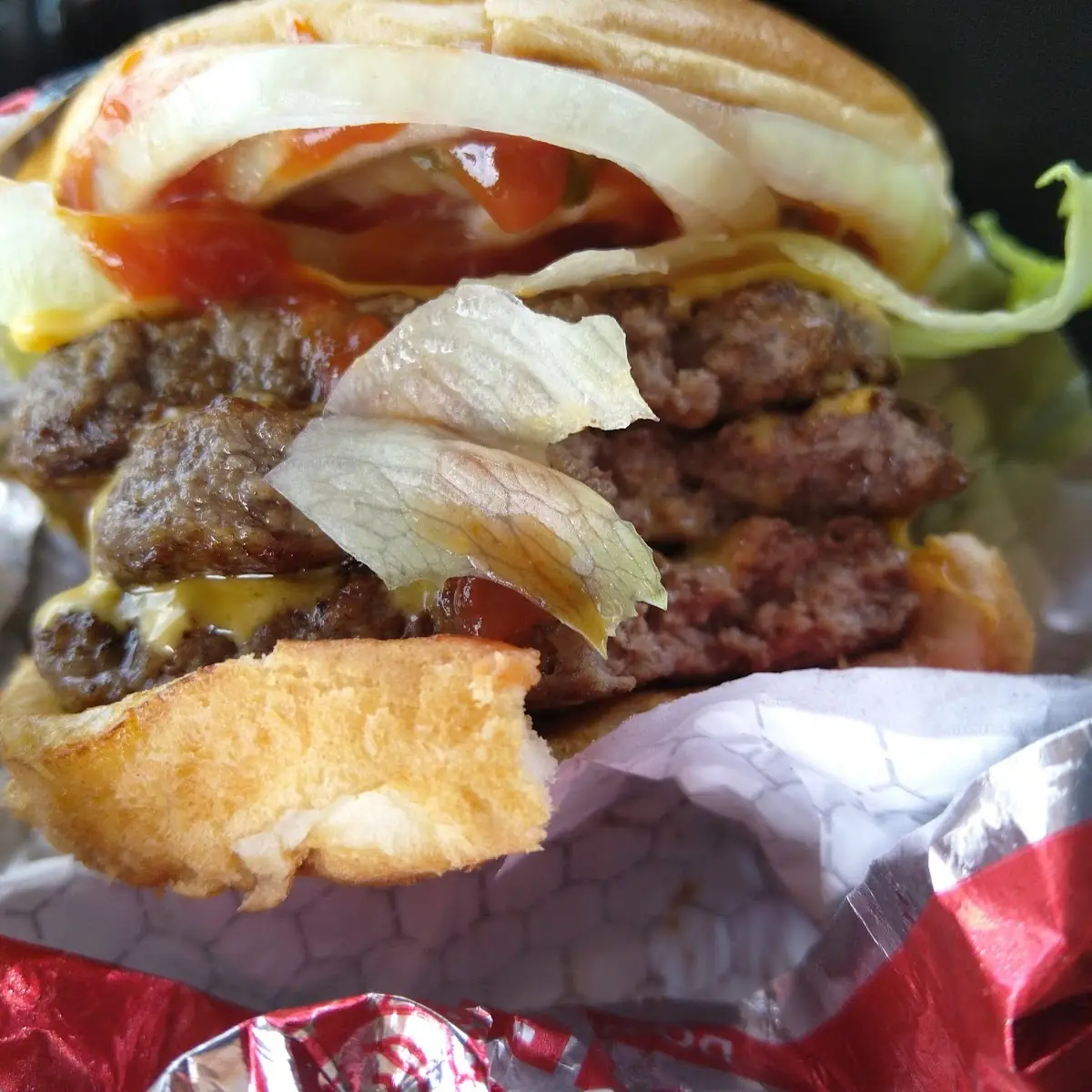 Dave's Triple Cheese Burger