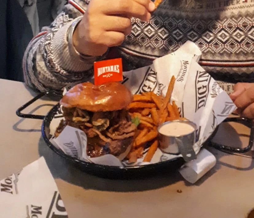 Chipotle Firecracker Burger, Montana’s BBQ & Bar