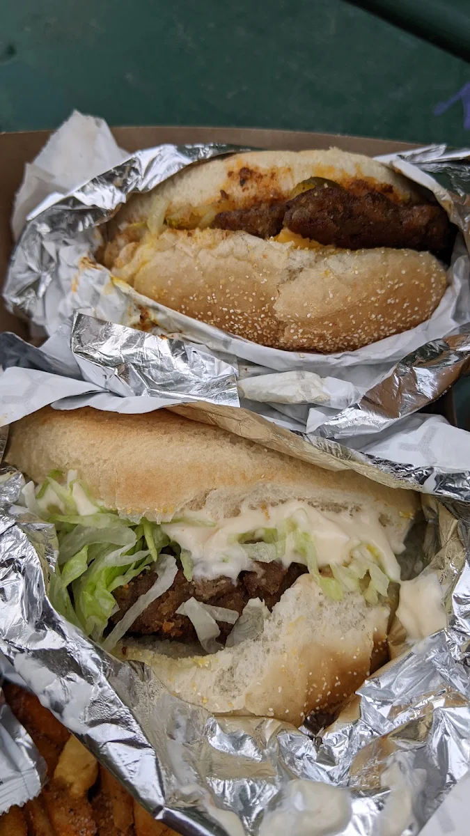 VJ's Double Special Burger vjs Classic Burger, VJ's Drive Inn
