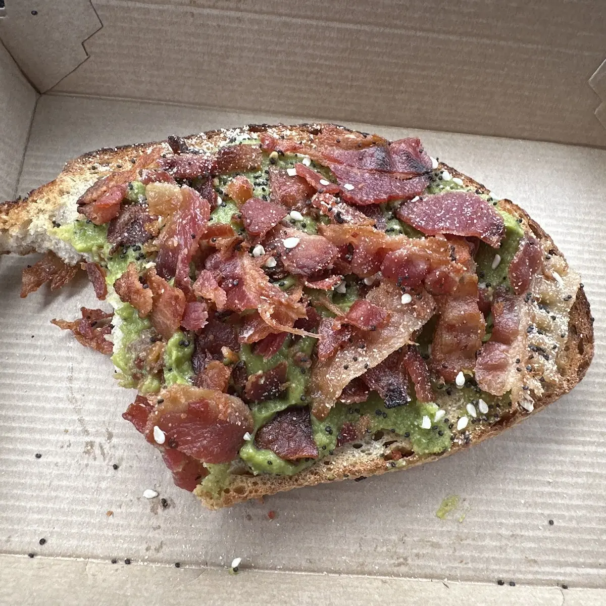 Bacon-Topped Avocado Toast