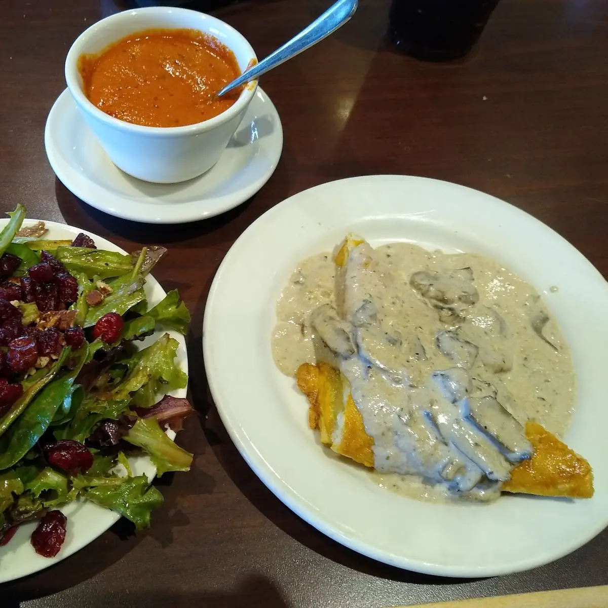 Chicken Friant Tomato Soup Salad