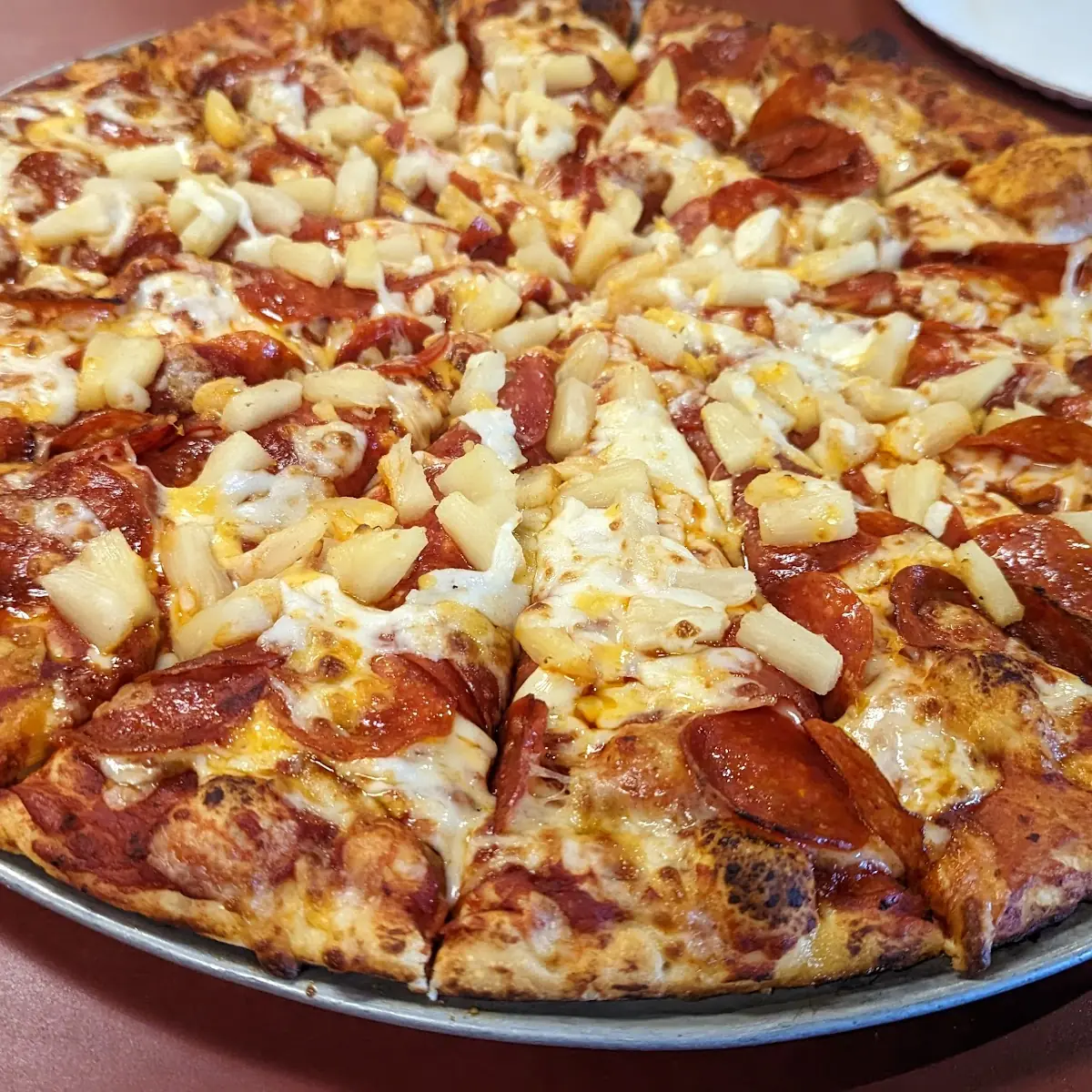 Pepperoni and Pineapple Pizza