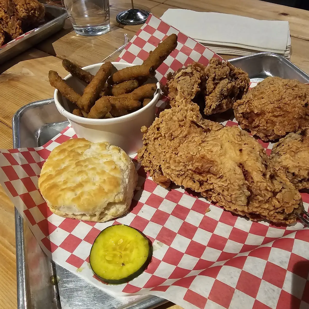 Half Bird and Fried Green Beans