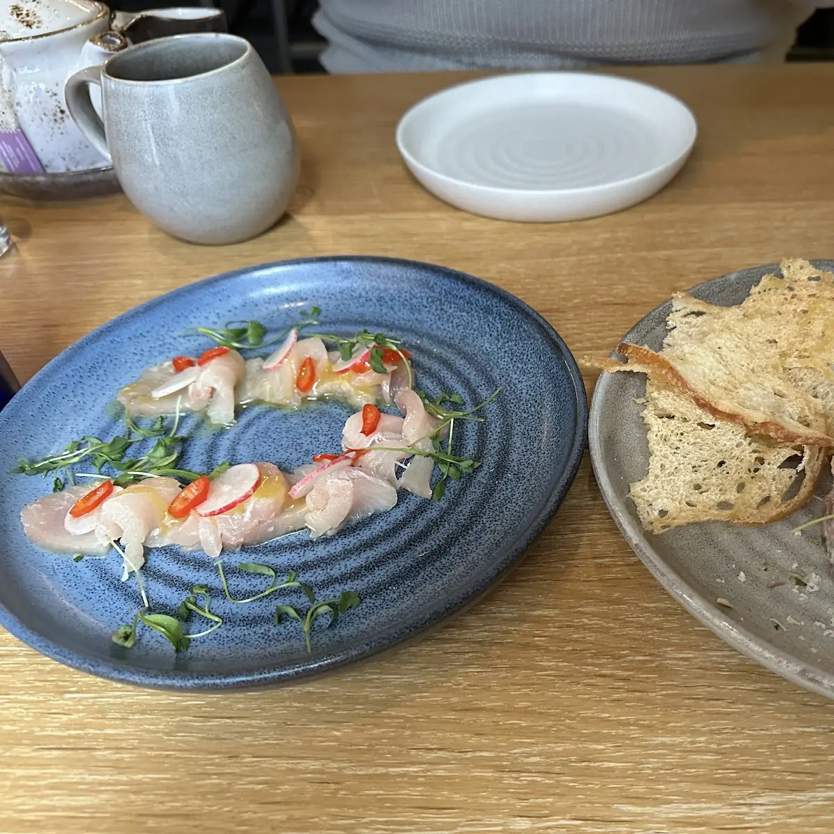 Hamachi Crudo and Beef Tartare