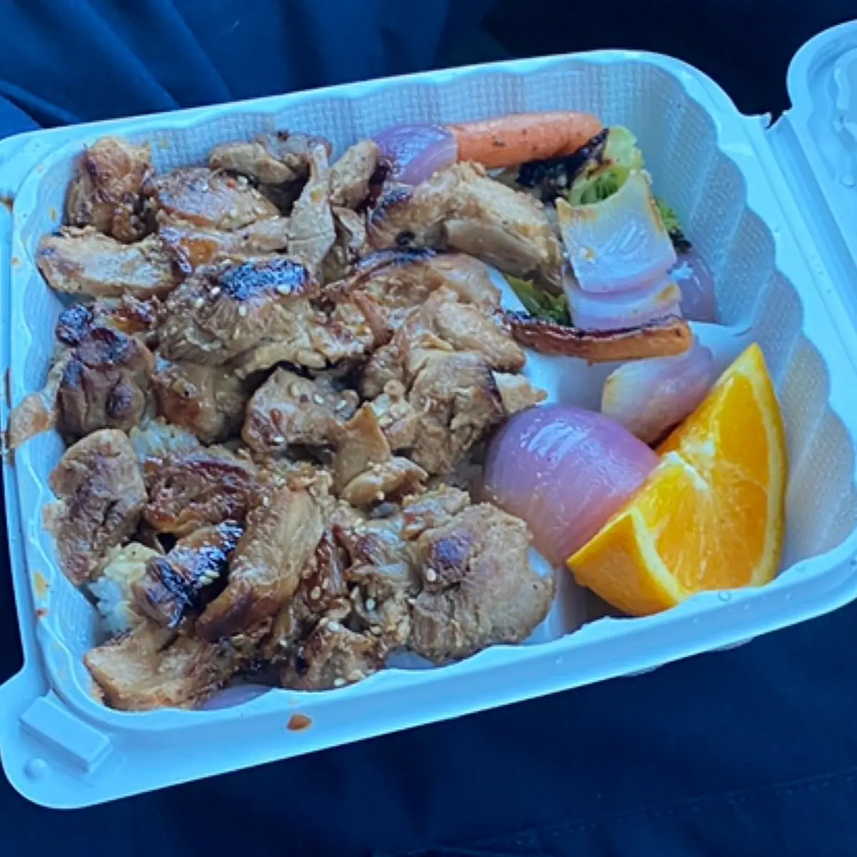 Chicken Teriyaki on Rice with Vegetables