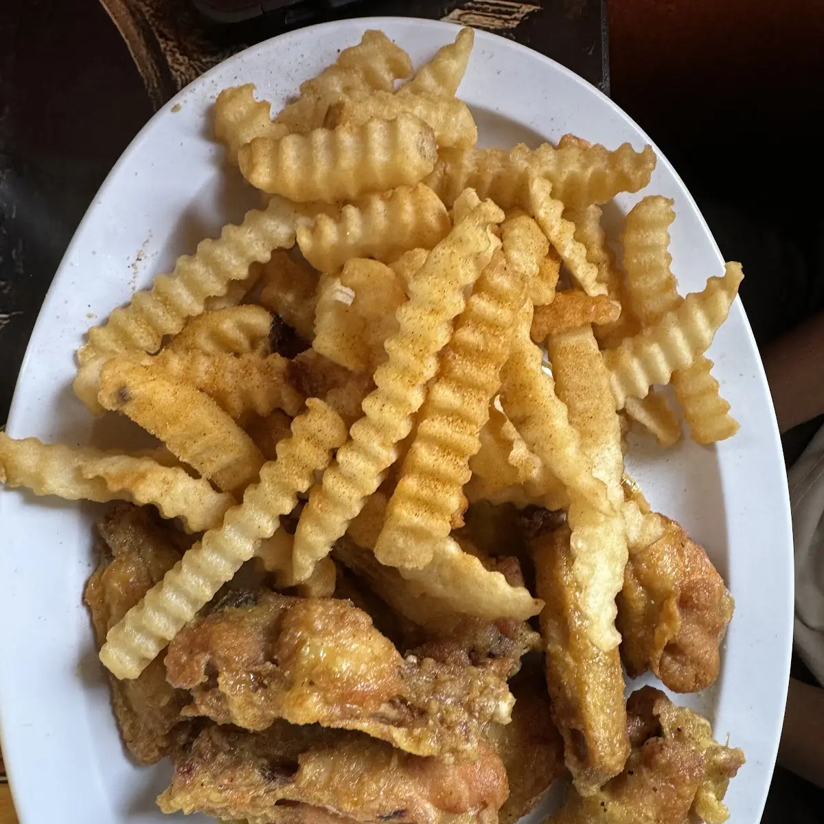 Lemon Pepper Wings and Fries
