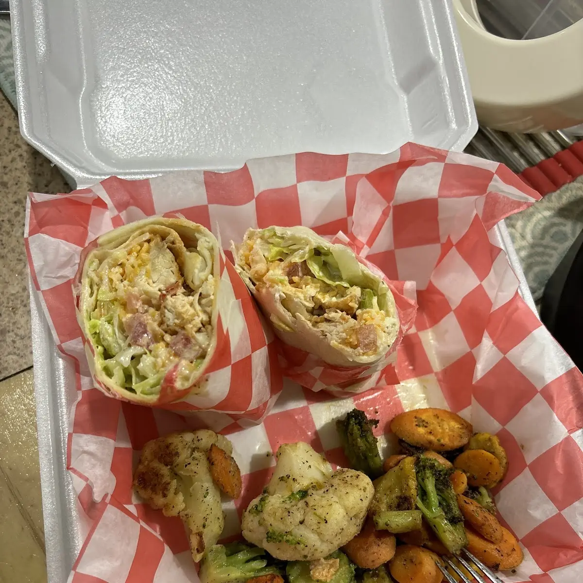 Buffalo Chicken Wrap with Veggies