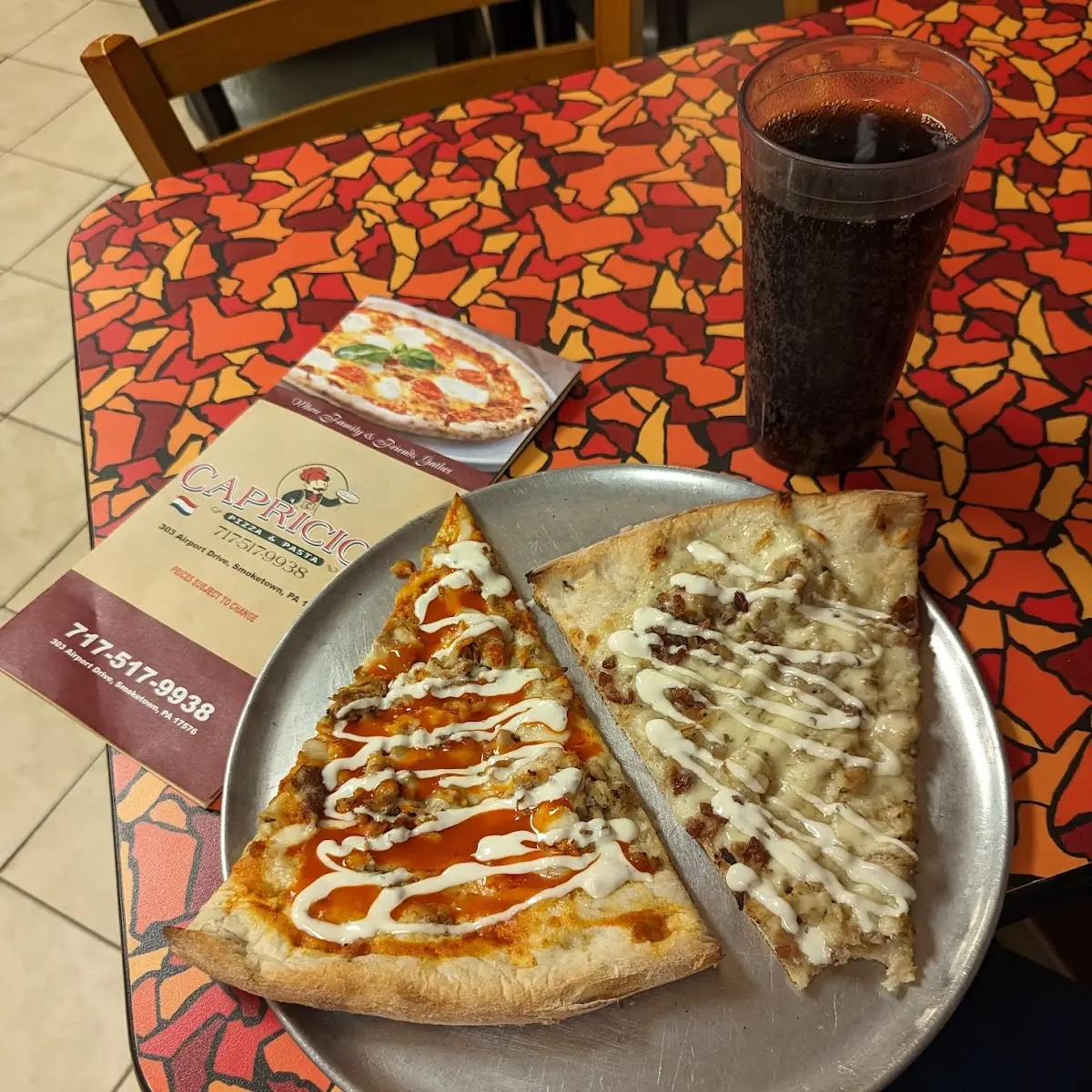 Buffalo Chicken Pizza and Chicken Bacon Ranch Pizza