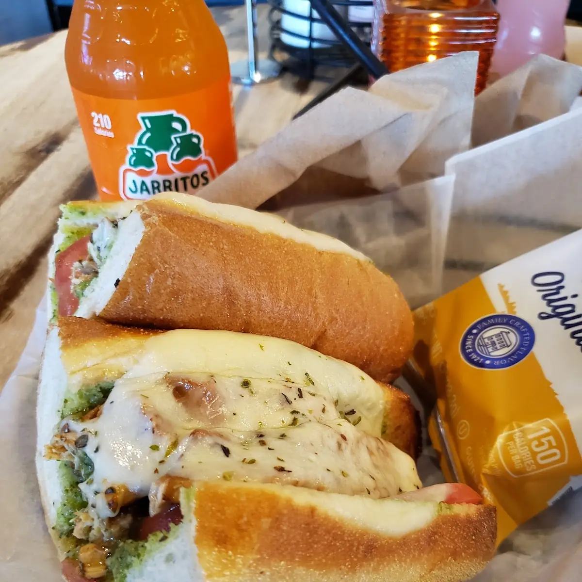 Grilled Chicken Pesto Submarine Sandwich
