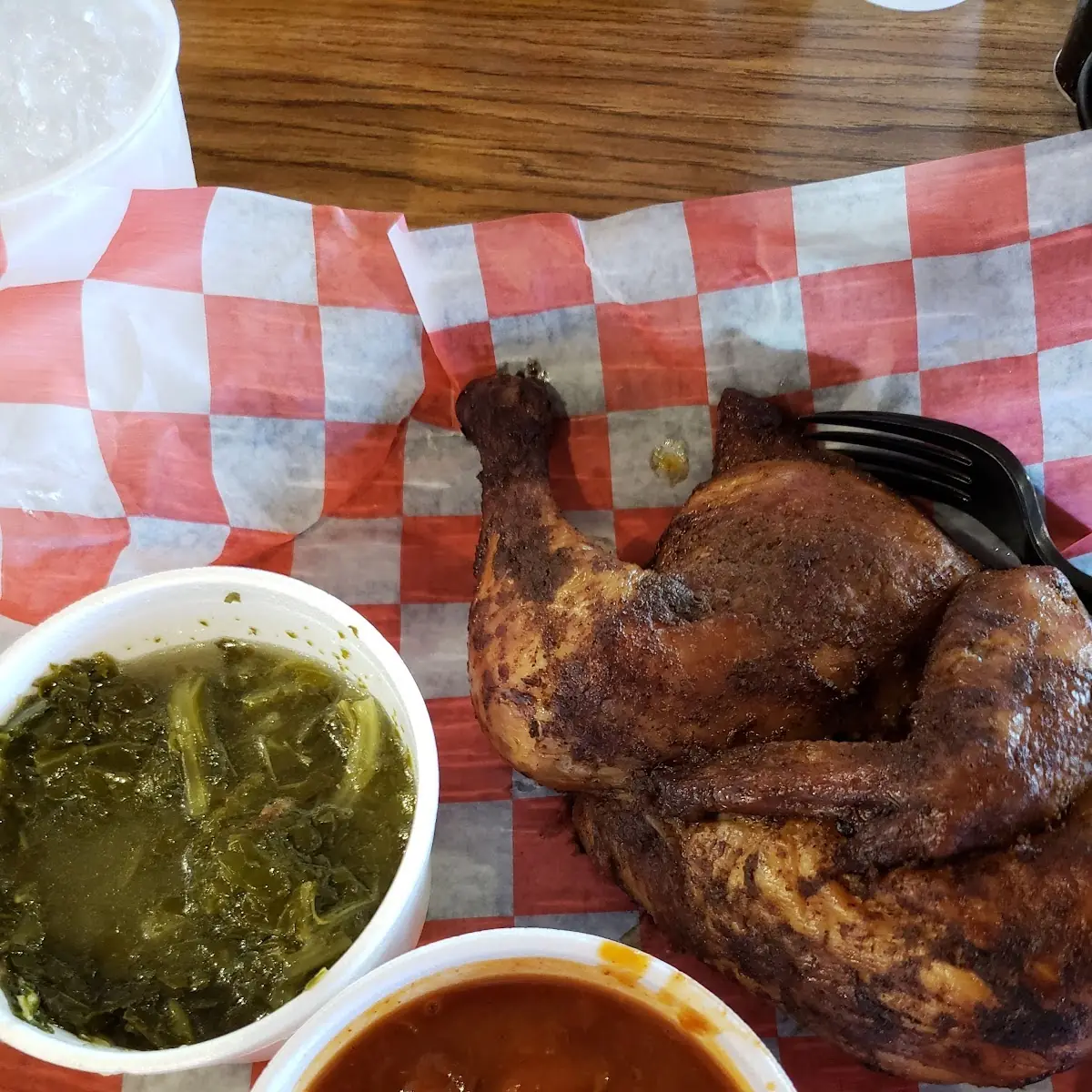 Smoked Chicken Collards Baked Beans