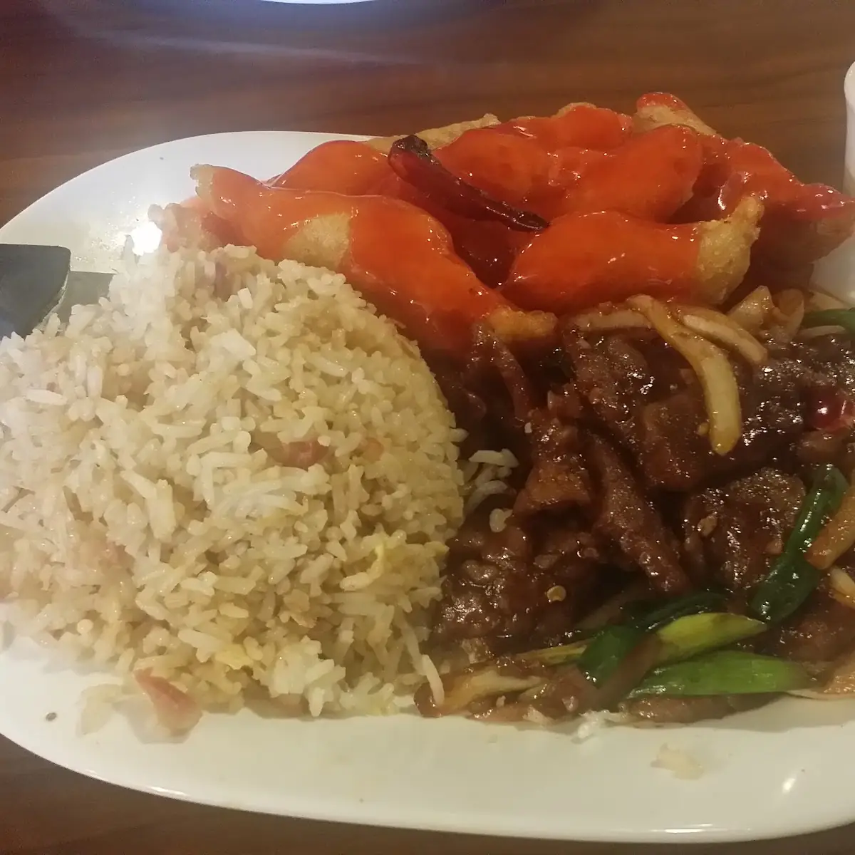 Mongolian Beef and Sweet and Sour Chicken