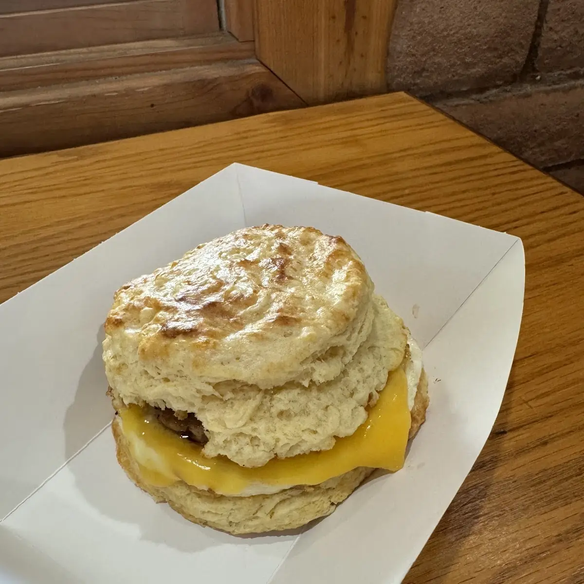 Sausage and Biscuit Breakfast Sandwich