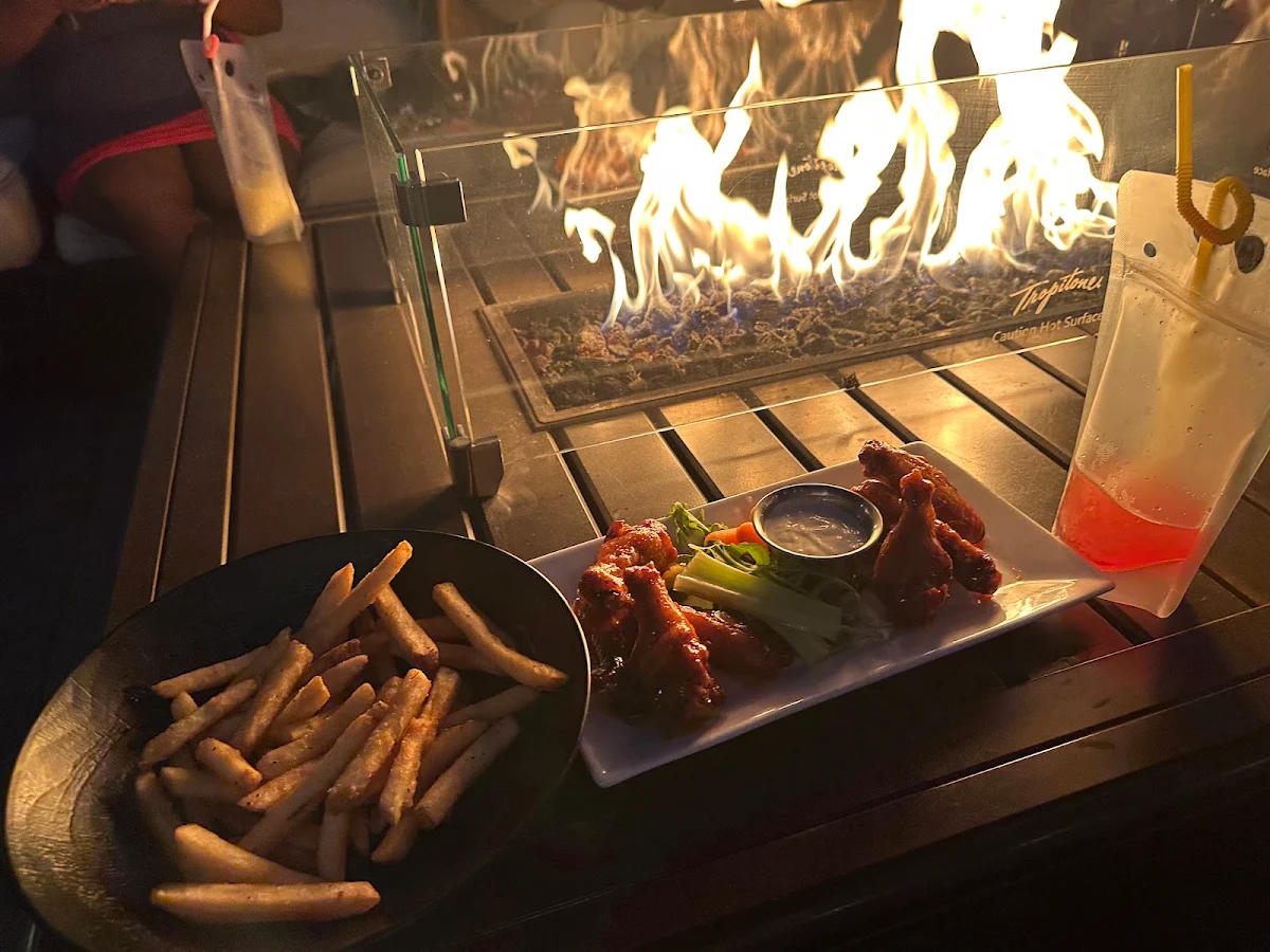 Hot Wing S and French Fries
