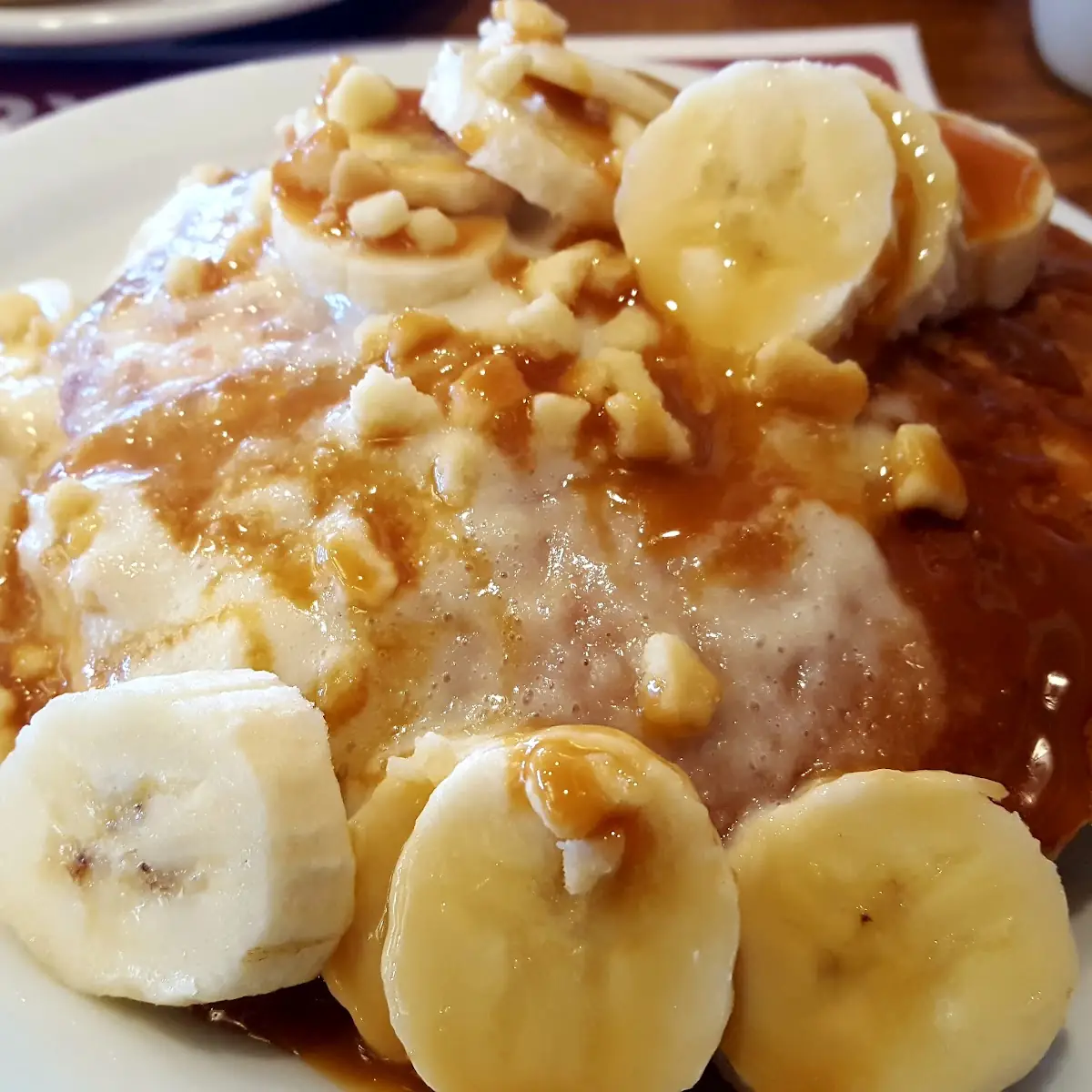Salted Caramel Banana Pancakes