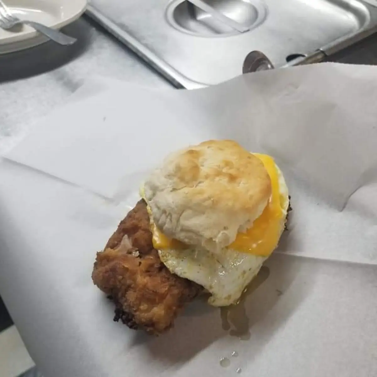 Tenderloin and Egg Biscuit