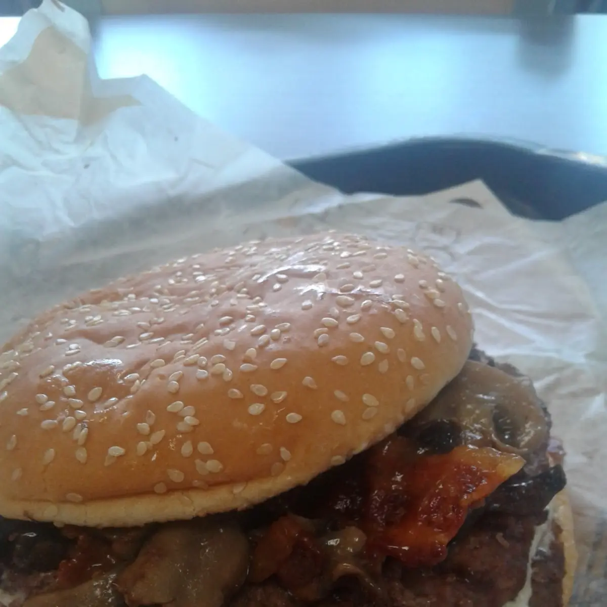 Bomb Burger Soooo Big so Many Mushrooms