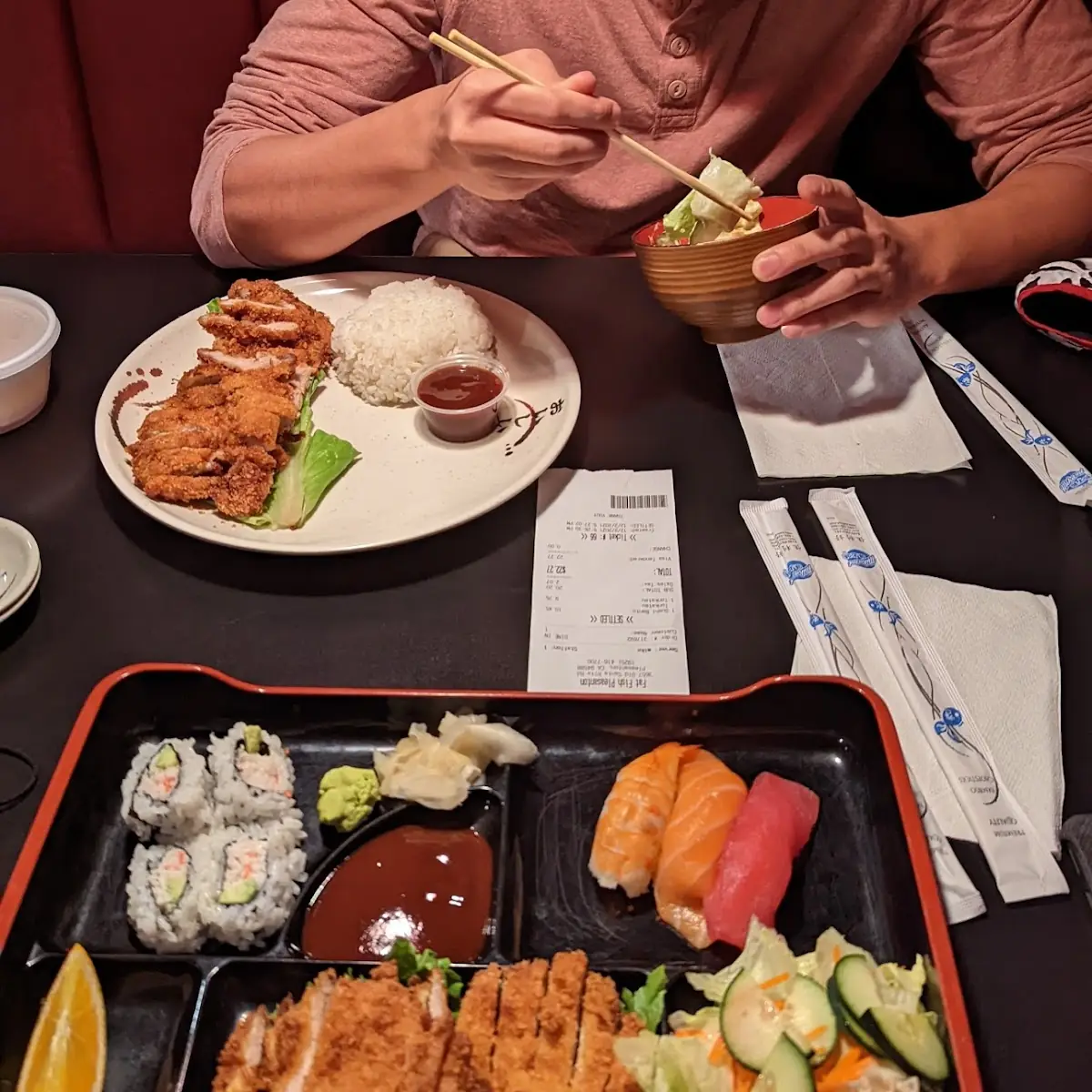 Chicken and Beef Teriyaki Bento