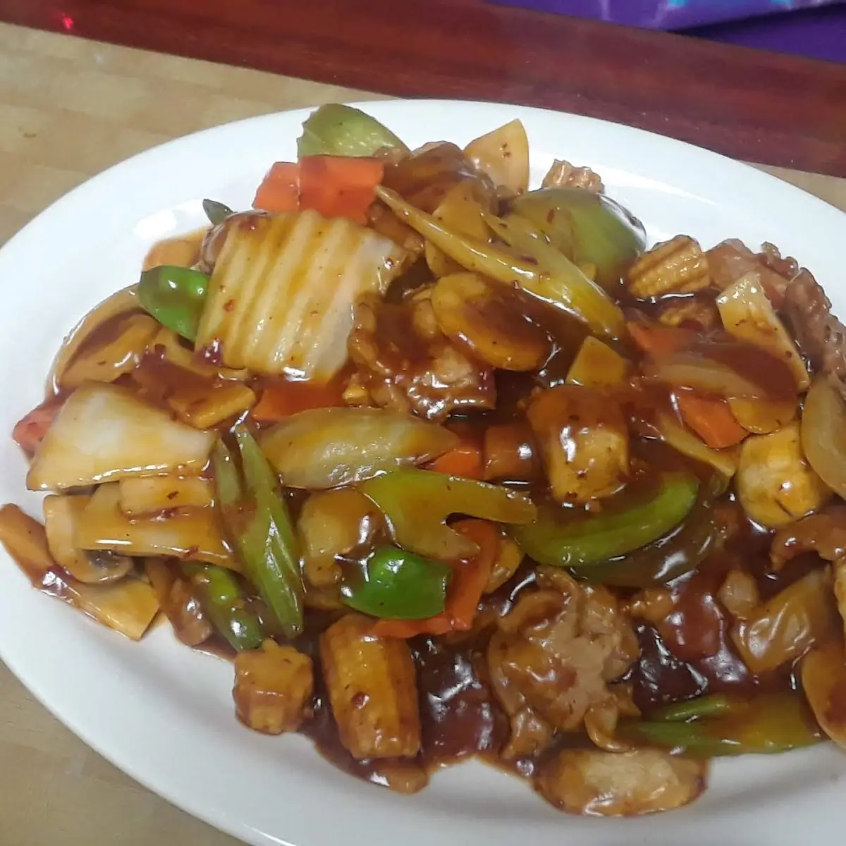Triple Delight w Garlic Sauce