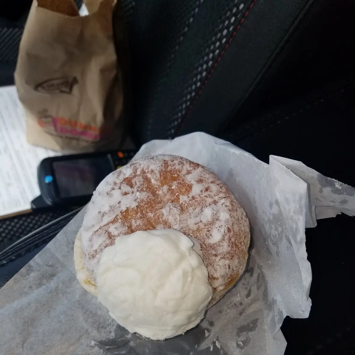 Vanilla Ice Cream Doughnut