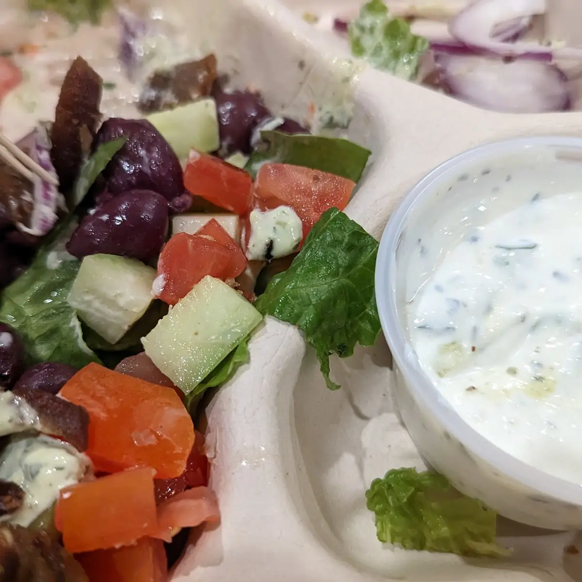 Greek Salad with Tzatziki
