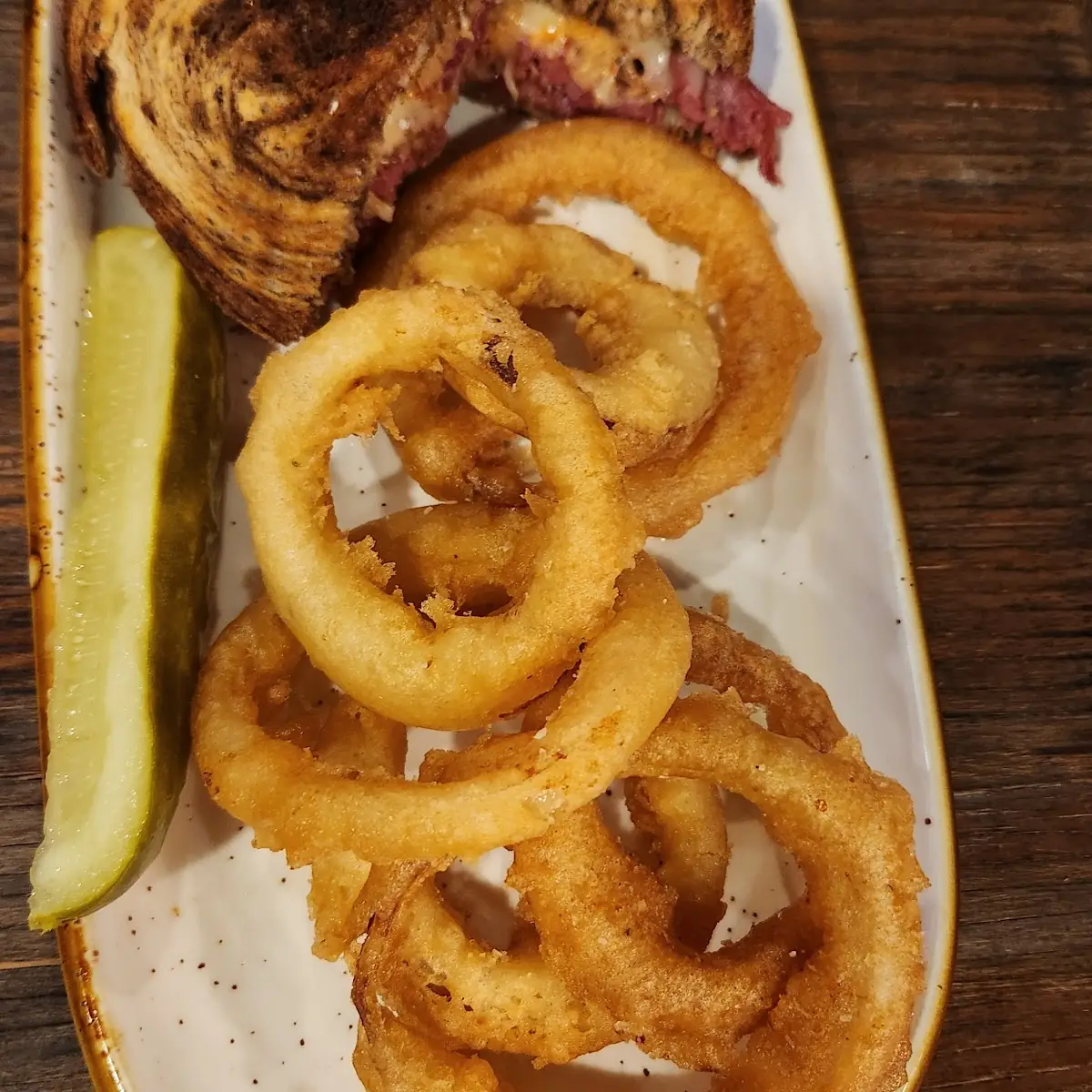 Reuben and Onion Rings
