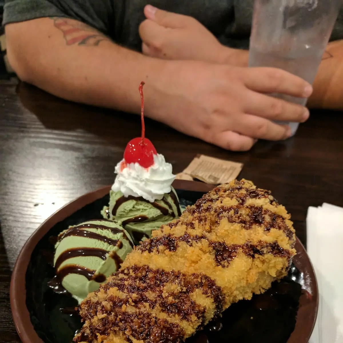 Cheese Cake Tempura with Ice Cream