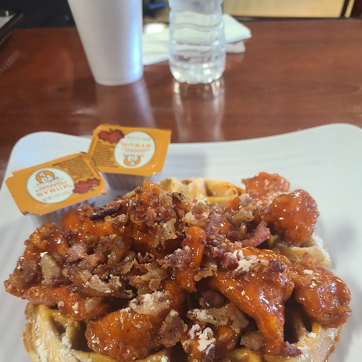 Hot Honey Chicken Chunks and Waffles