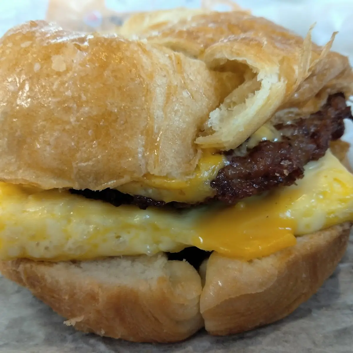 Sausage Egg & Cheese Croissan' Wich