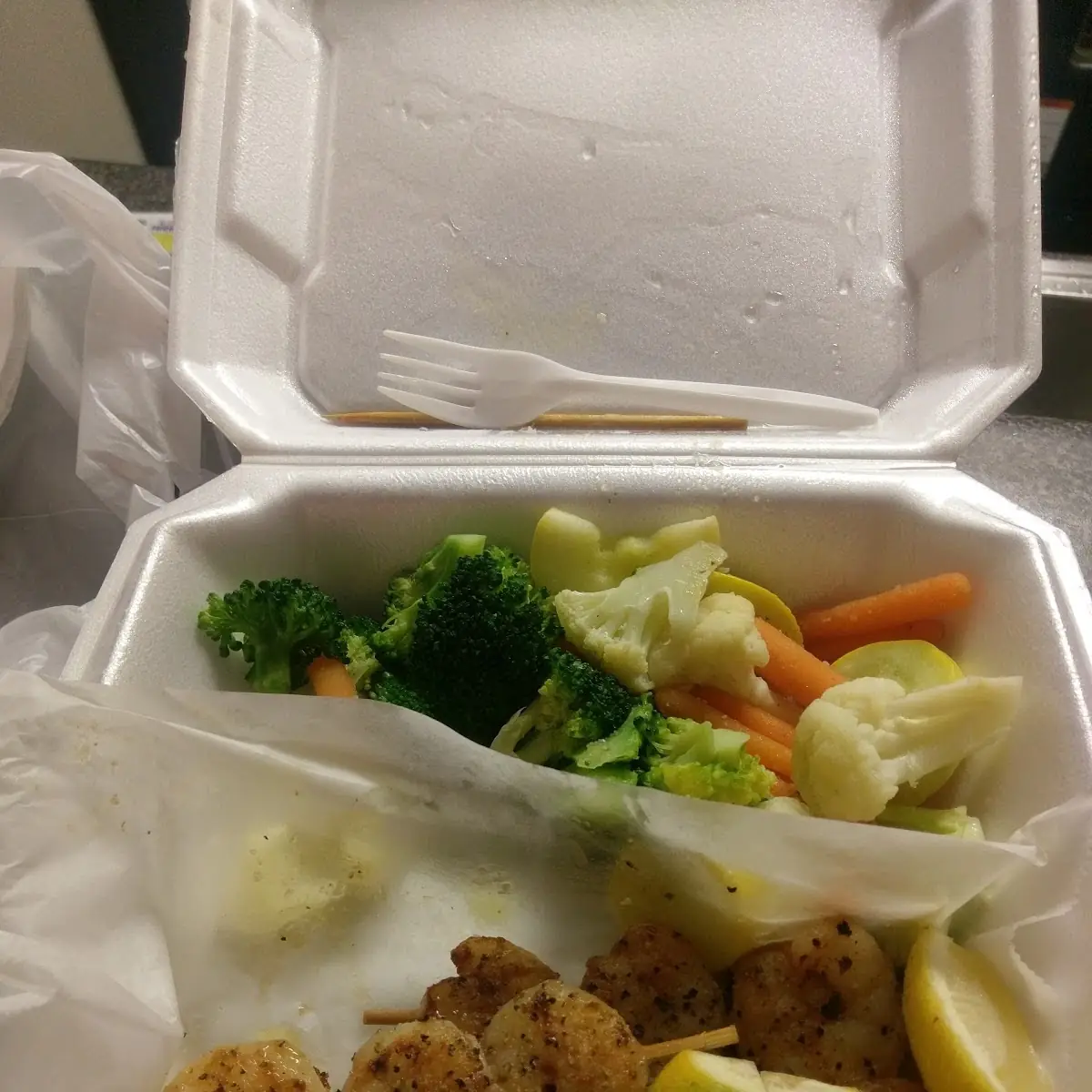 Grilled Shrimp Mixed Vegetables