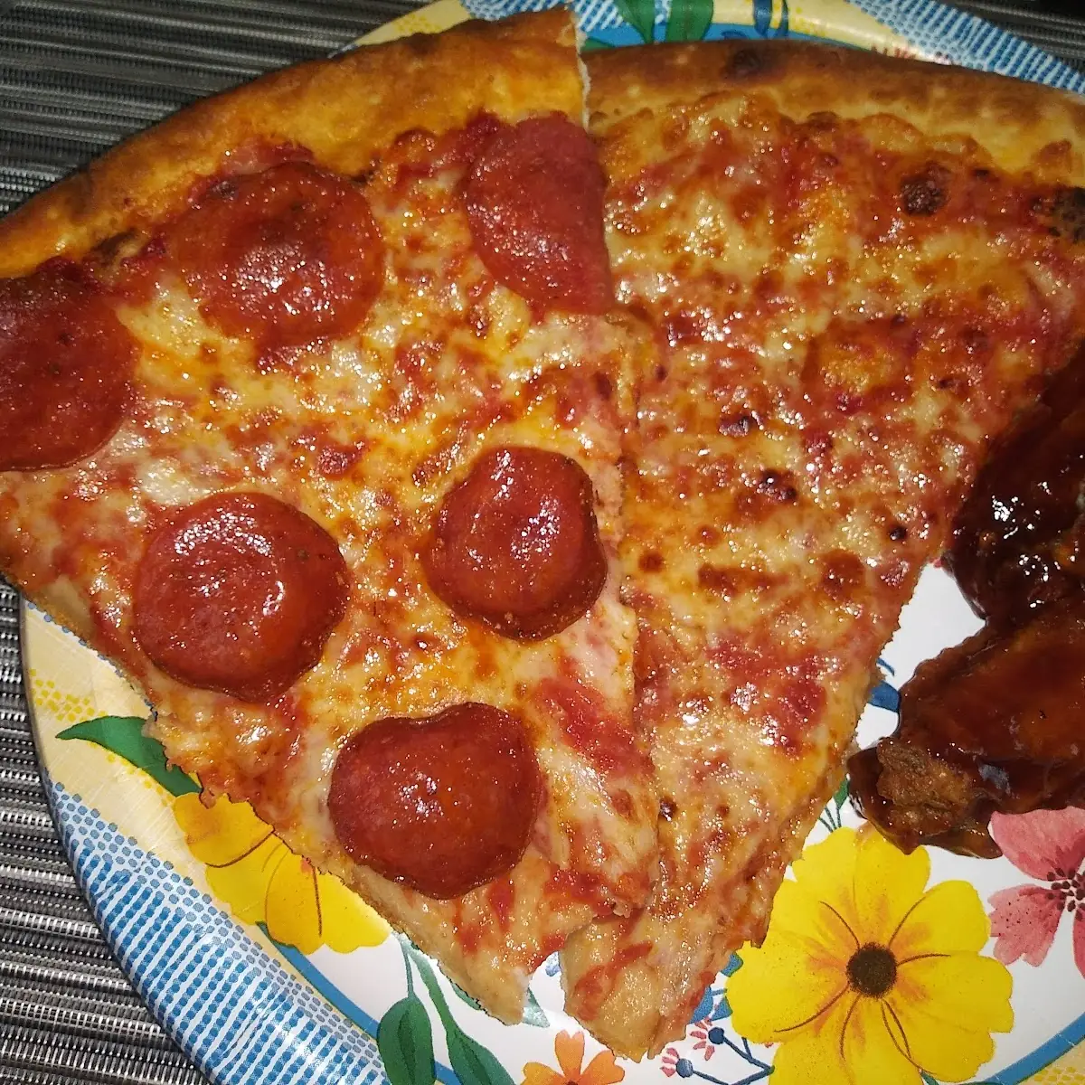 Pizza and BBQ Wings