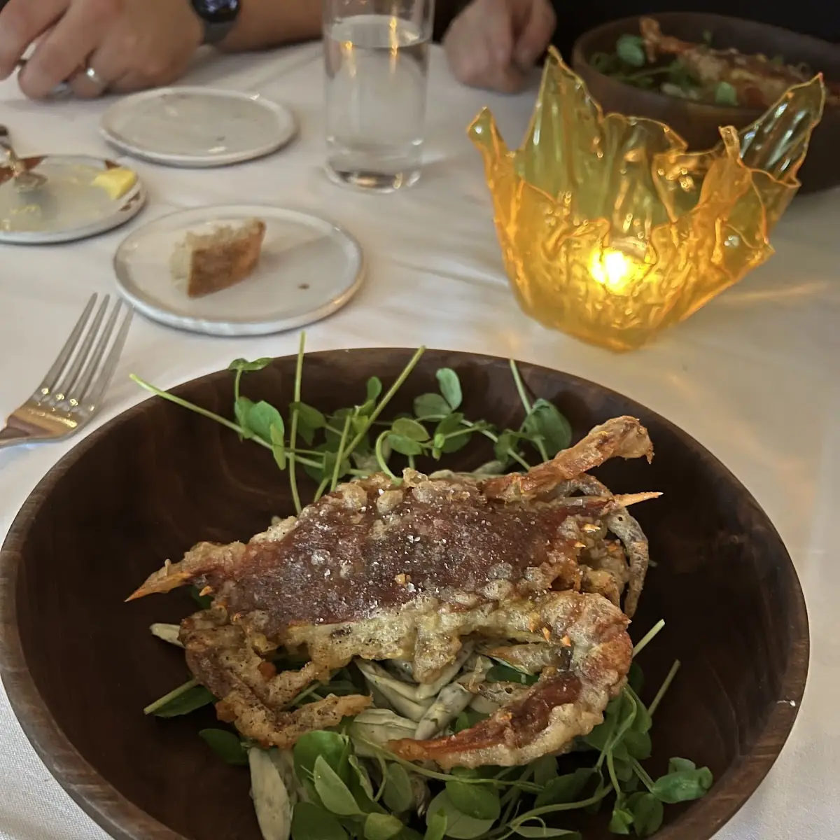 Soft Shell Crab with Asparagus Salad