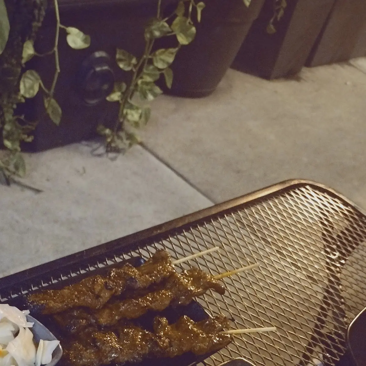 Beef Skewers and Fried Calamari