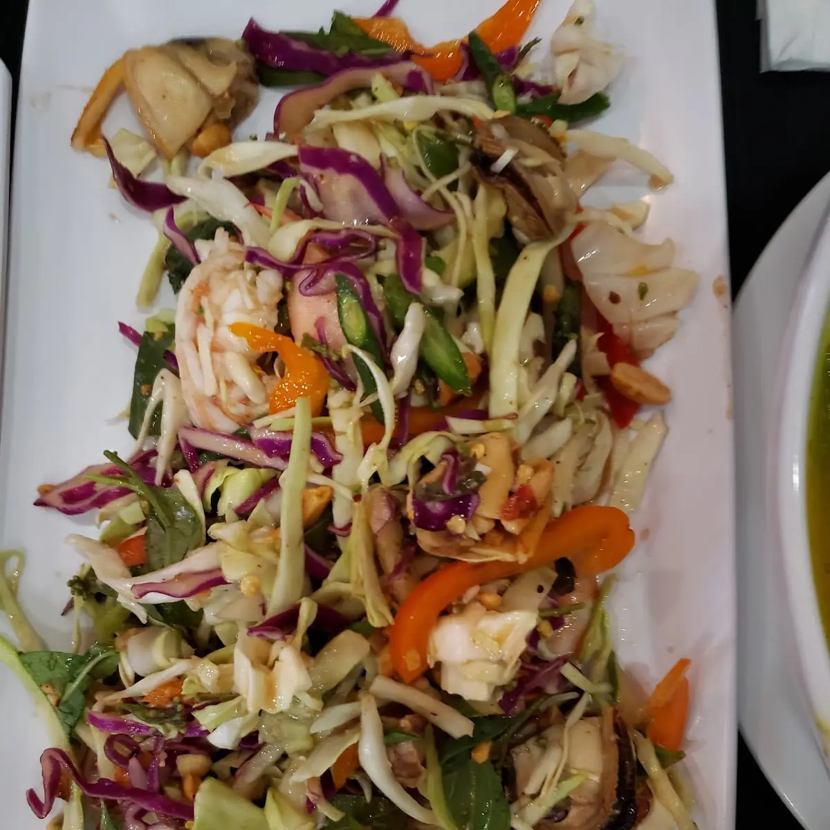 Cabbage and Bitter Veggie Seafood Salad