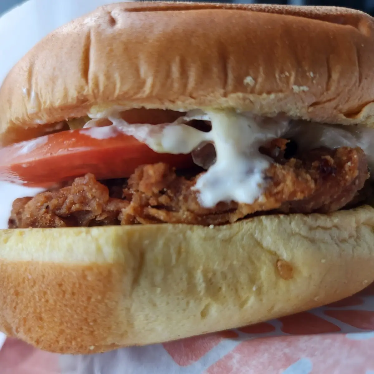 Hand Breaded Spicy Chicken Deluxe Sandwich