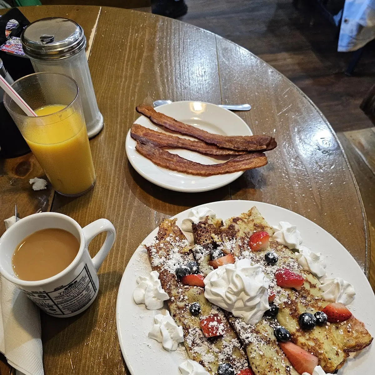 Crepes Coffee Well Done Bacon