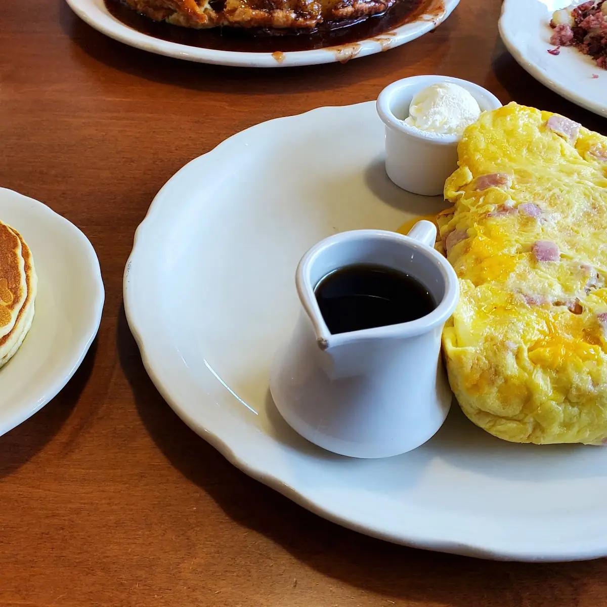 Veggie Omelette with Pancakes