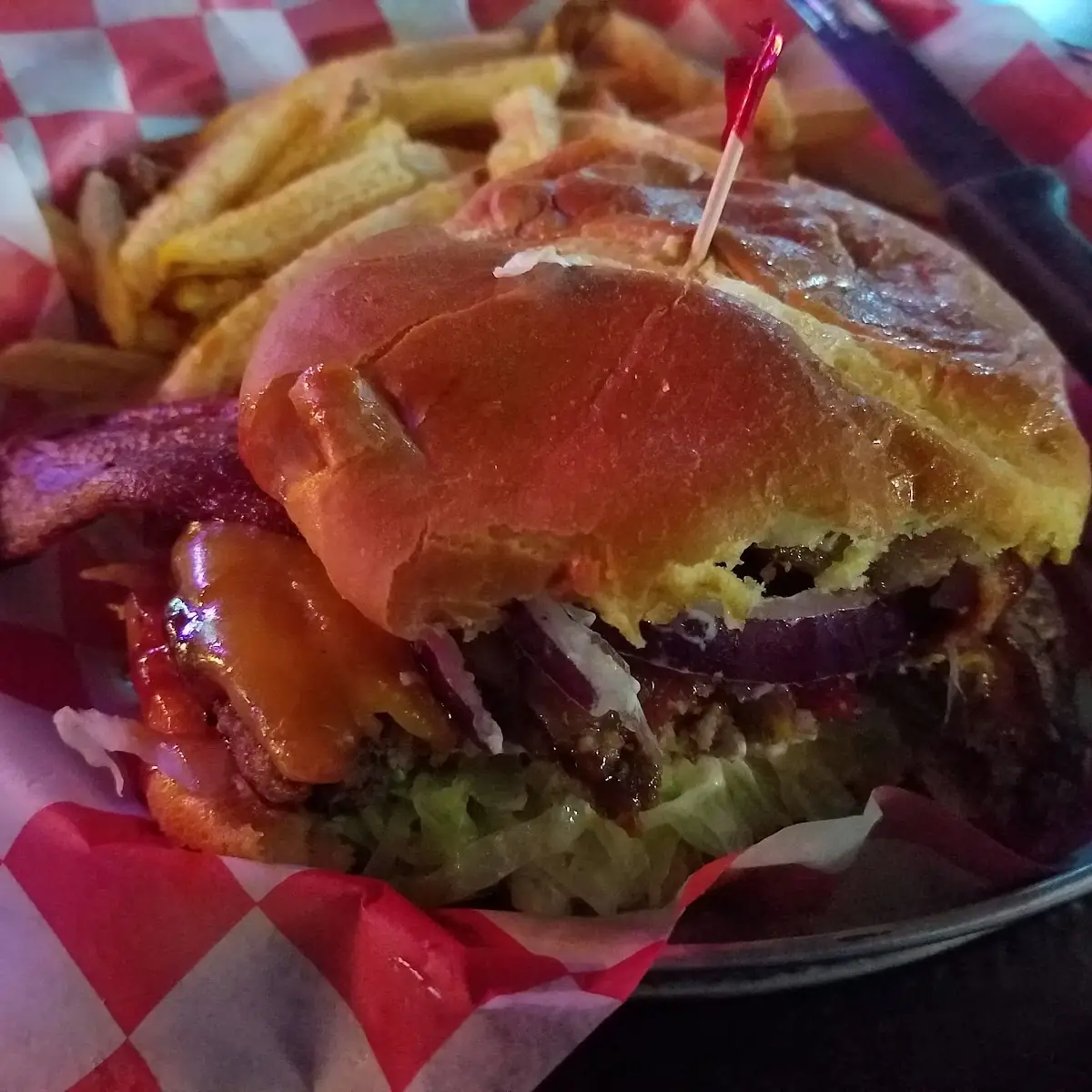 Cowboy Burger and Fries