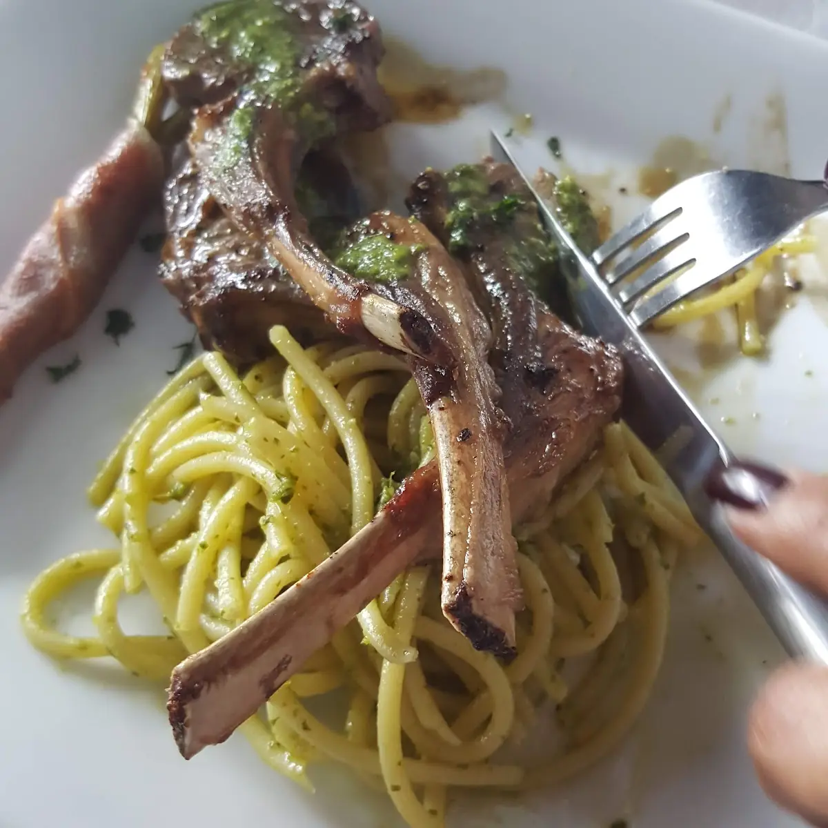Lamb Chops & Pesto