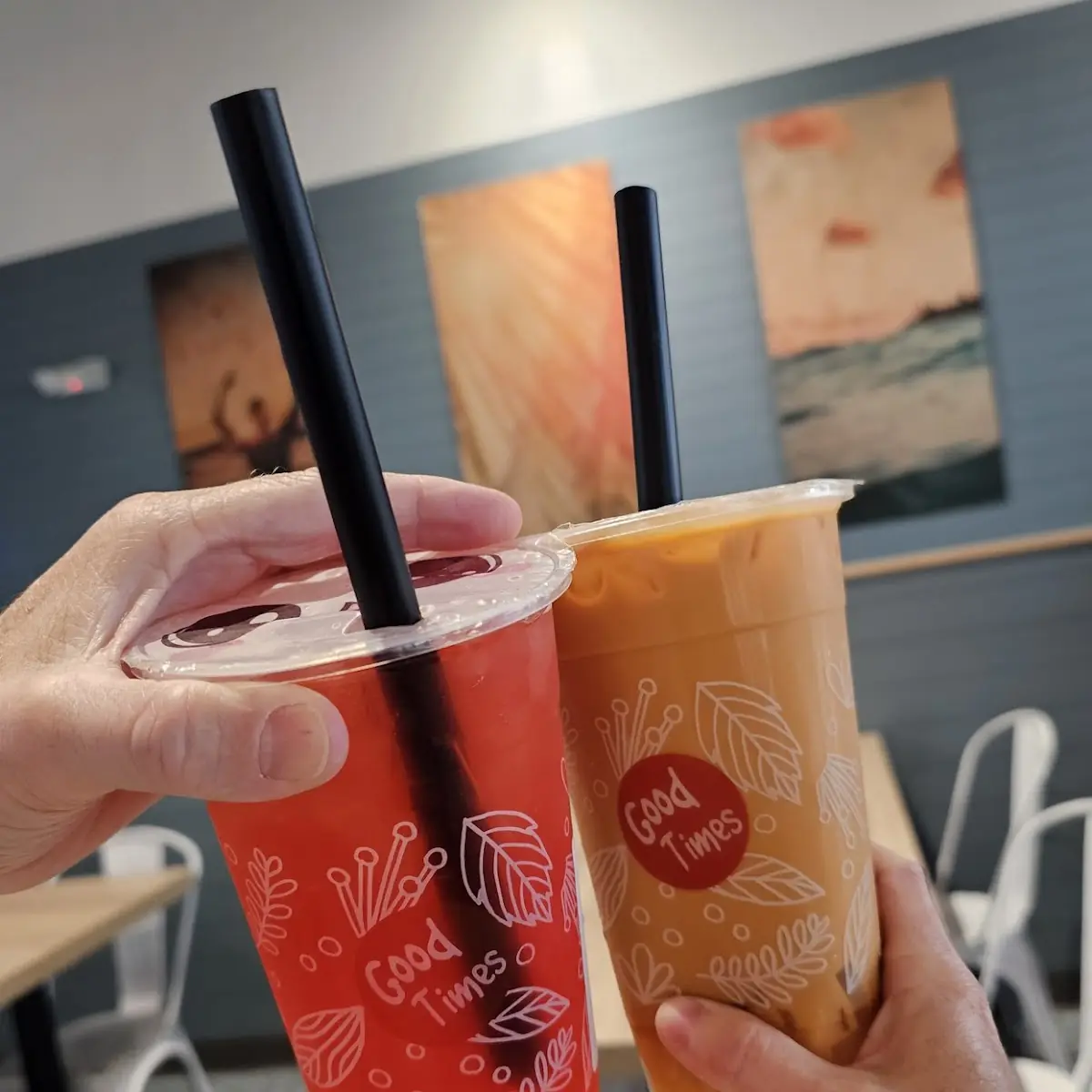 Watermelon Juice & Thai Tea Boba