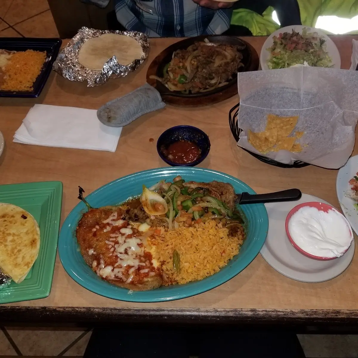 Grilled Steak Quesadilla Rice & Beans