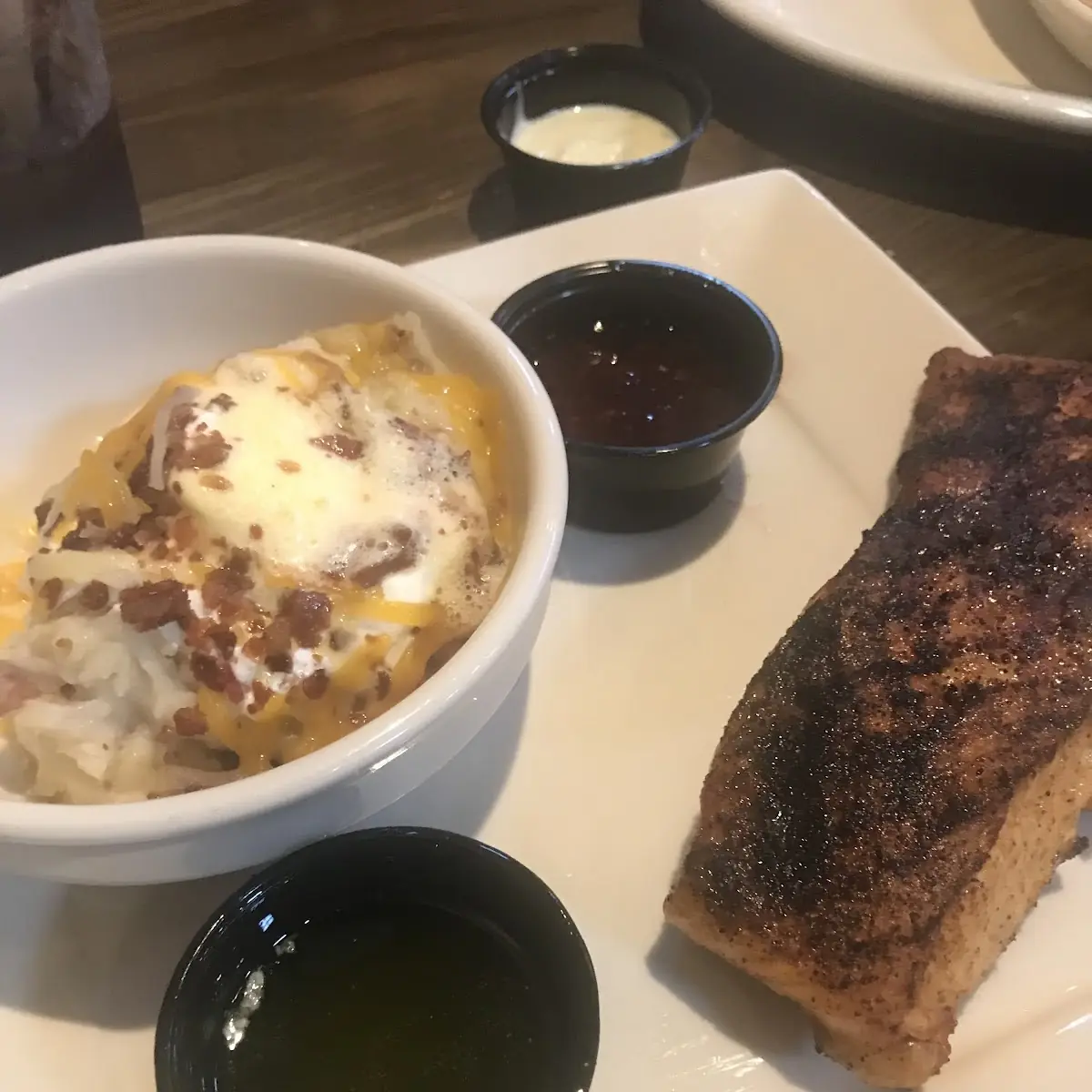 Salmon and Loaded Mashed Potatoes