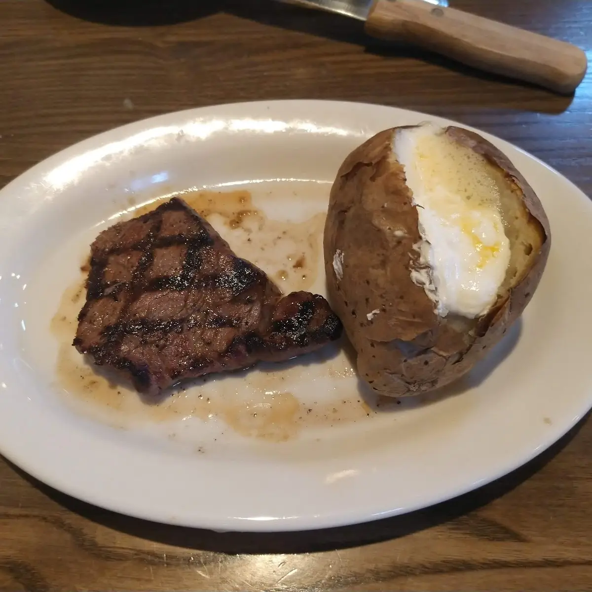 Sirloin Steak 6 Oz with Loaded Baked Potato