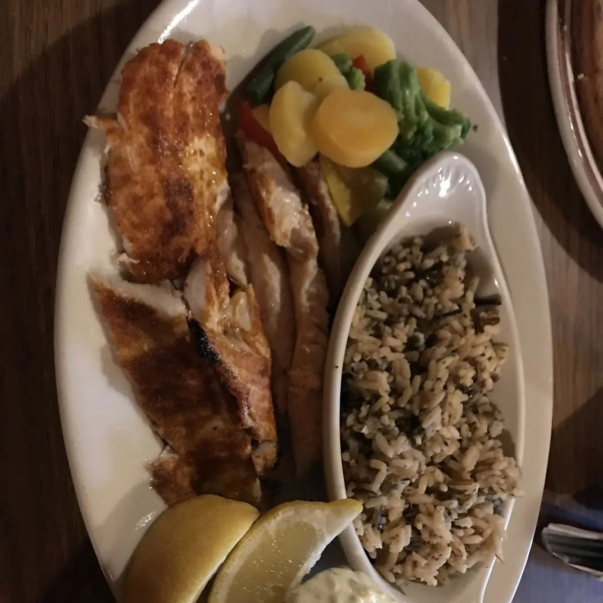 Baked Whitefish with Wild Rice