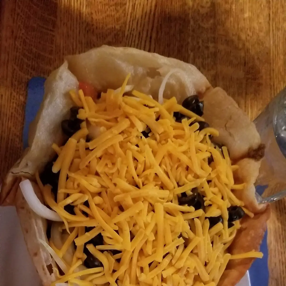 Taco Salad in Tortilla Shell