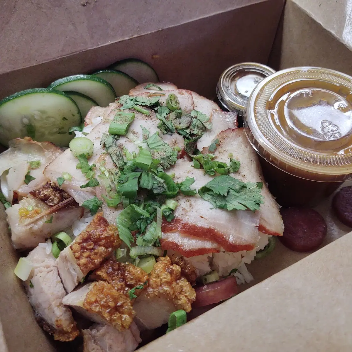 Vegan Khao Moo Dang GF